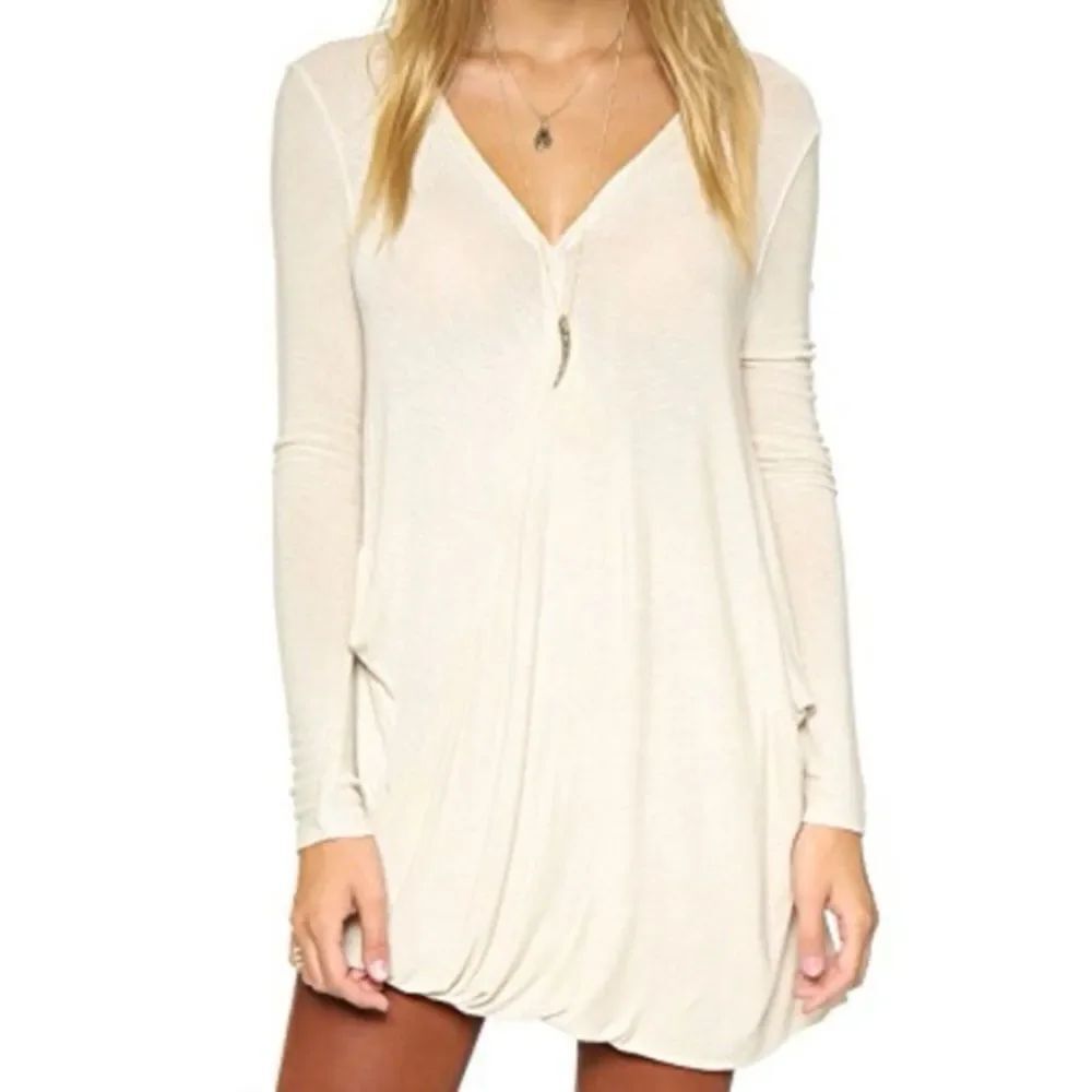 Revolve Free People We The Free Miss Rose Surplice WrapV-Neck Draped Tunic Top